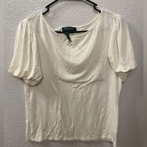 Lauren Ralph Lauren Women’s‎ White Blouse Size L